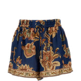 Shorts con stampa paisley aster in blu Zimmermann - donna 