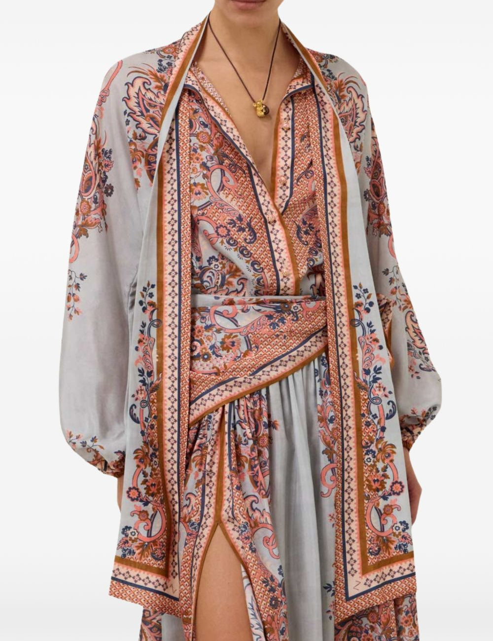Blusa con stampa paisley aster multicolore 