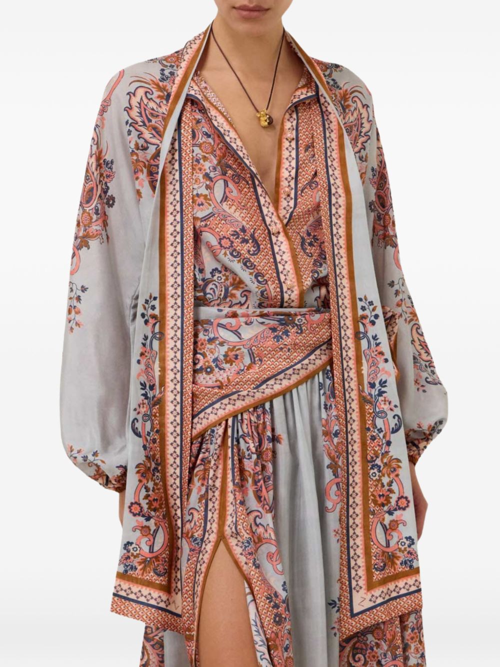 Blusa con stampa paisley aster multicolore 