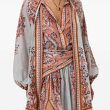 Blusa con stampa paisley aster multicolore 