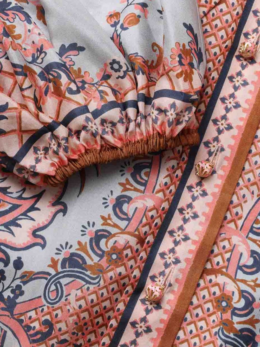 Blusa con stampa paisley aster multicolore 