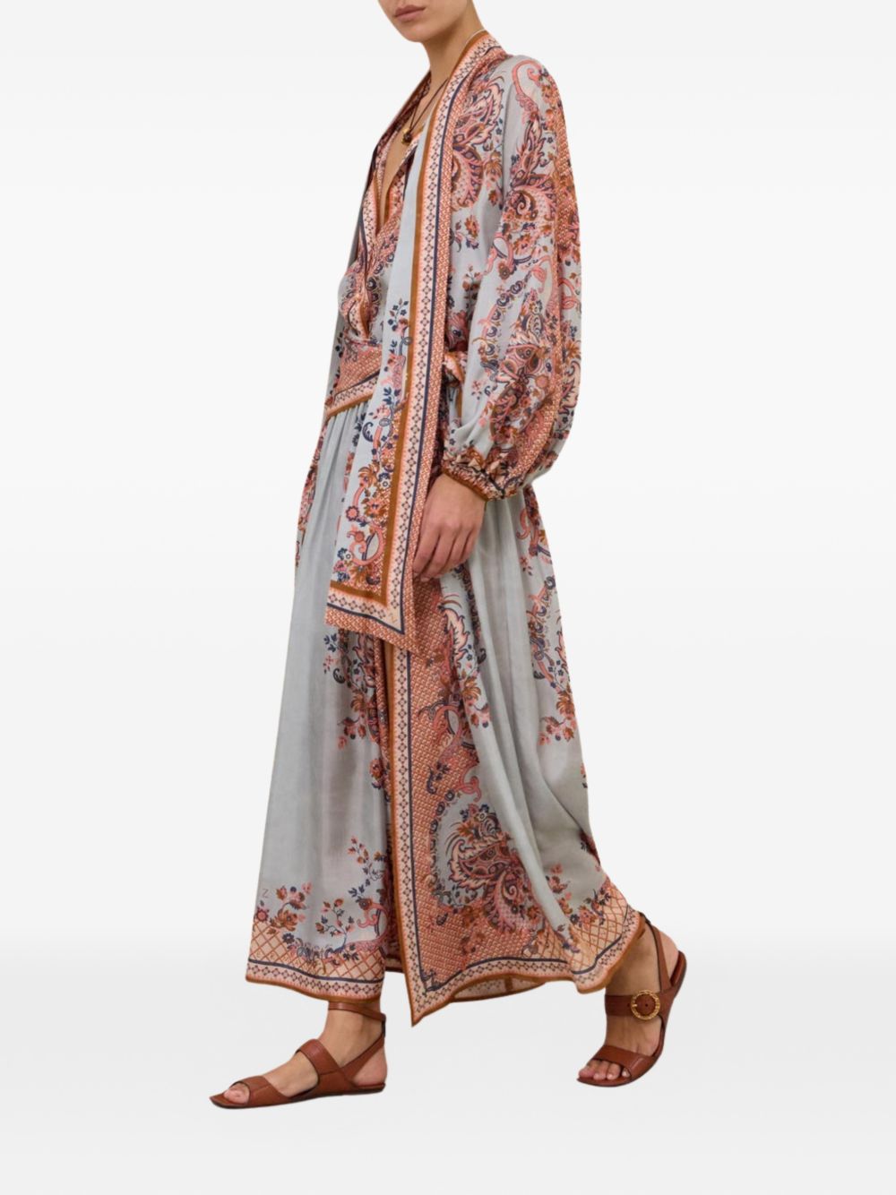 Blusa con stampa paisley aster multicolore 