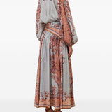 Blusa con stampa paisley aster multicolore 