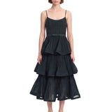 Abiti midi a balze in nero 