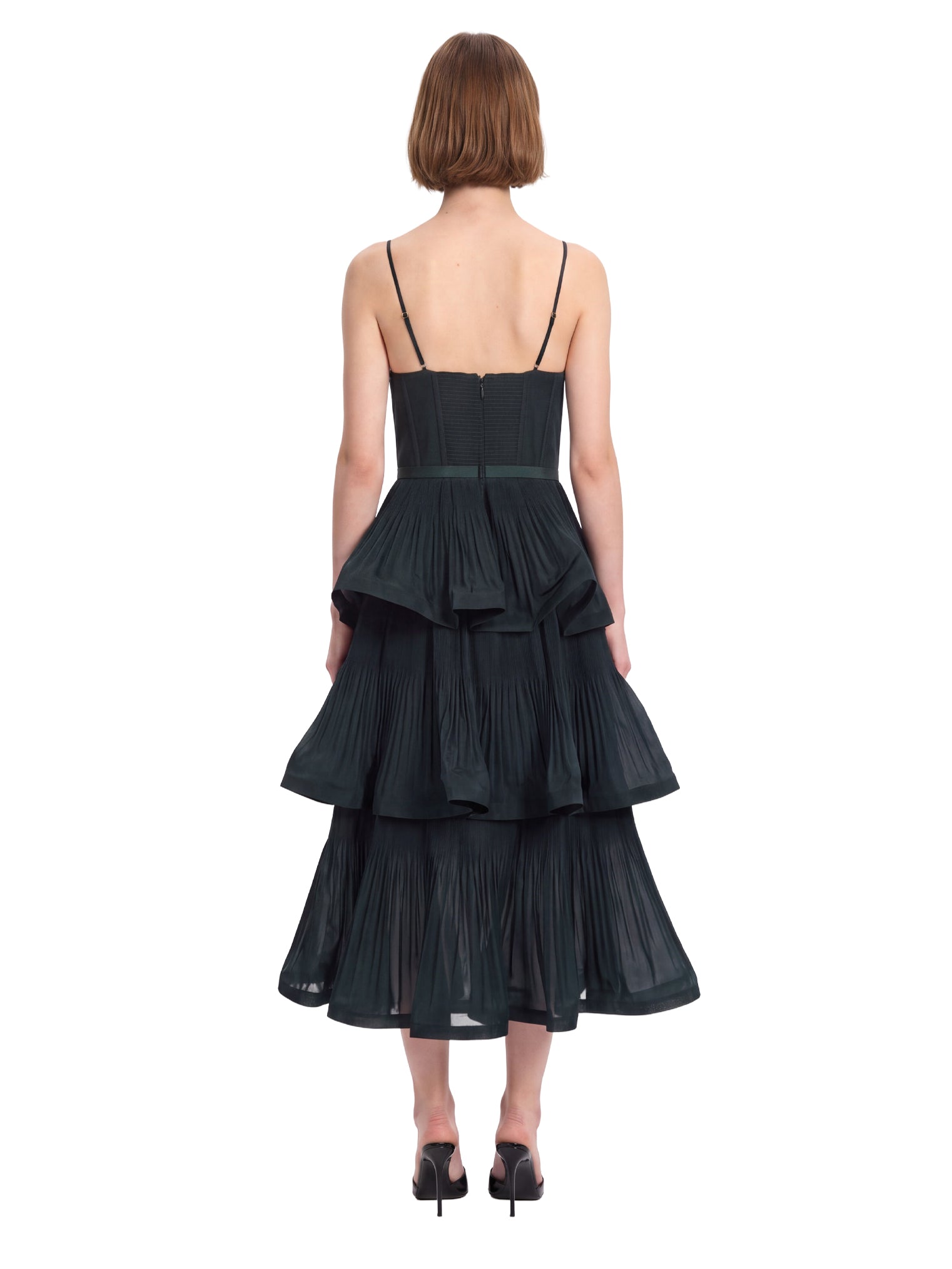 Abiti midi a balze in nero 