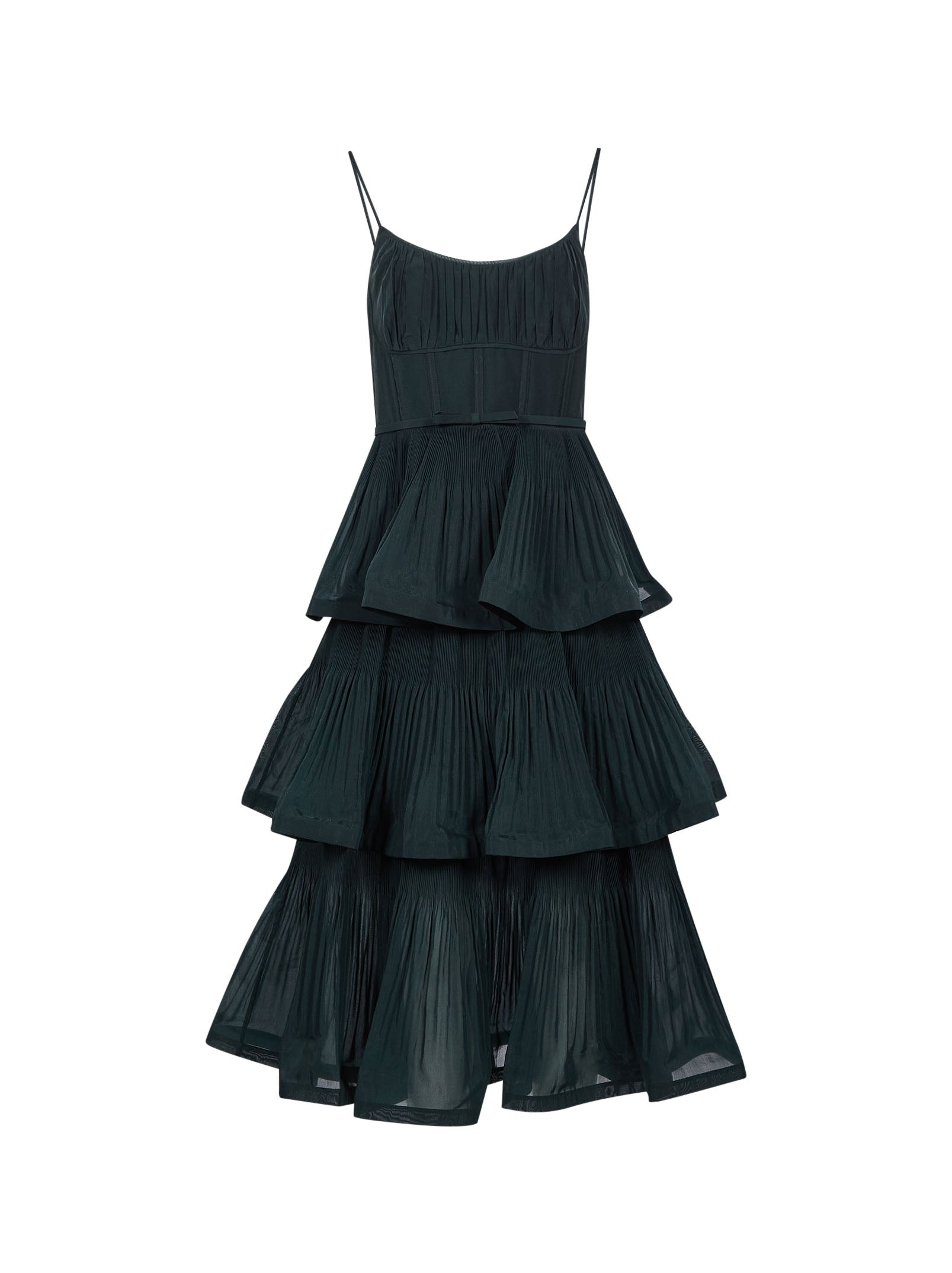 Abiti midi a balze in nero 