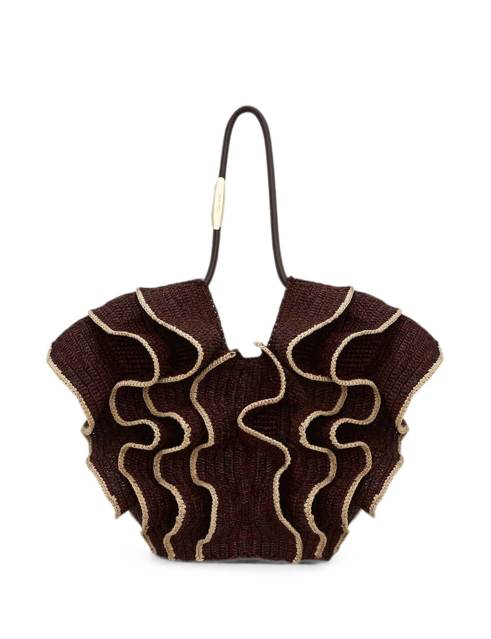 Borsa da spiaggia Goldentime media in marrone 