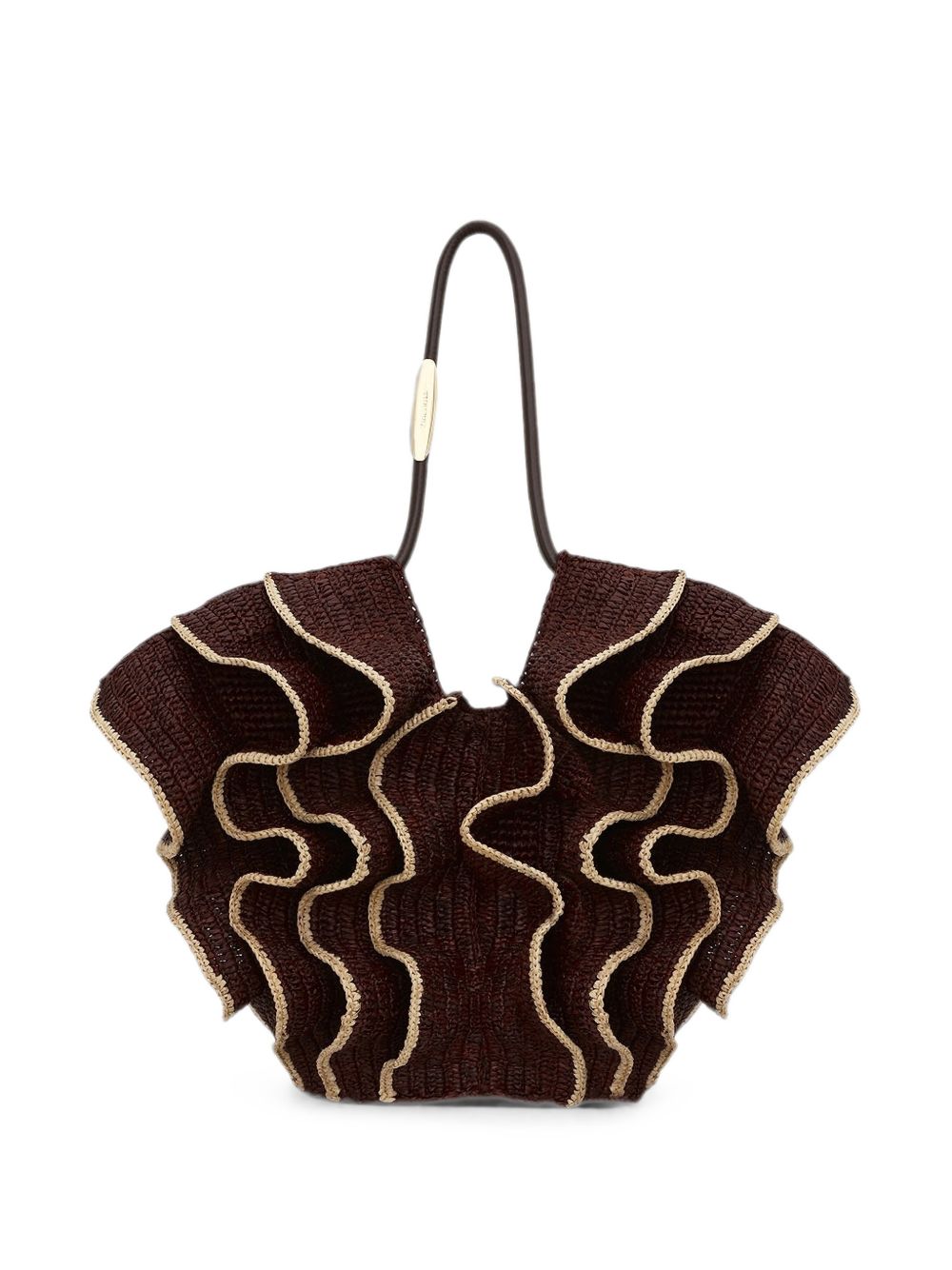 Borsa da spiaggia Goldentime media in marrone 