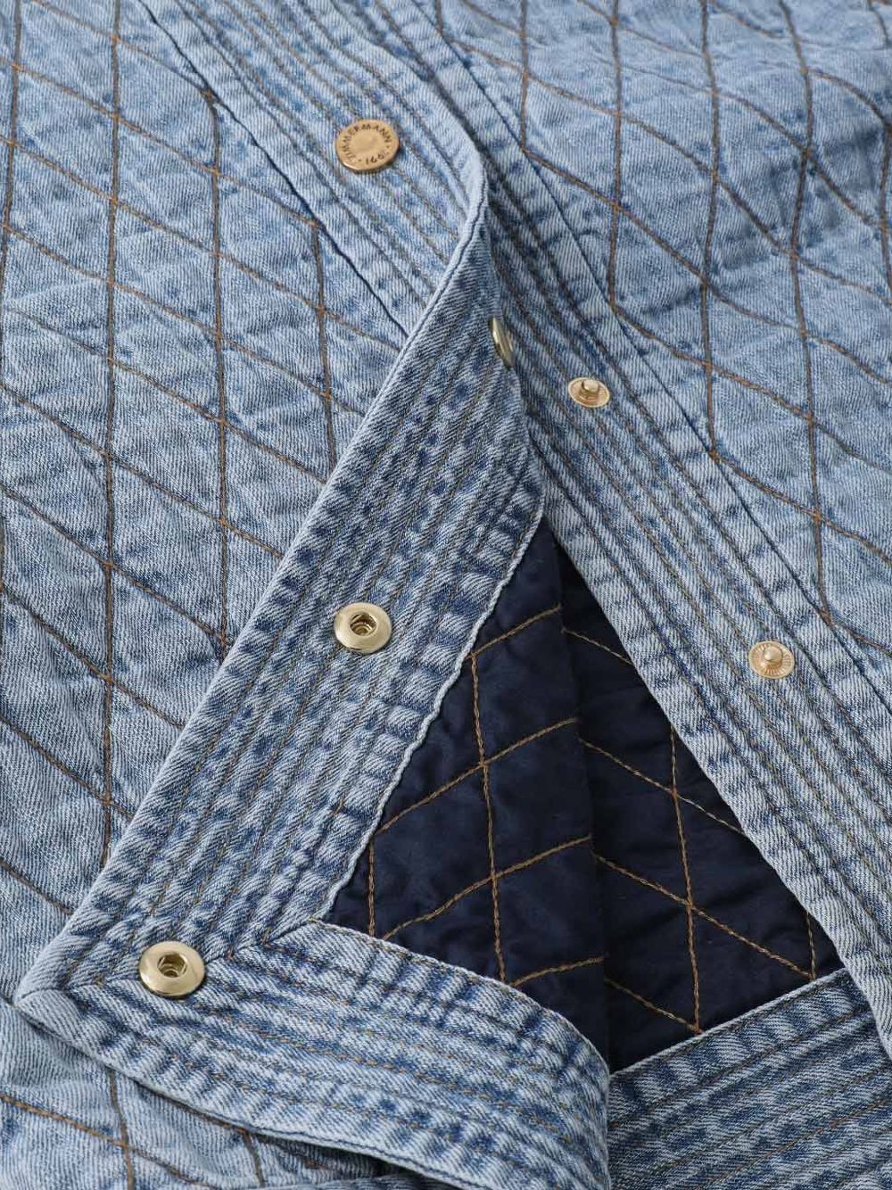 Giacca trapuntata in denim Indra in blu 