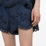Shorts mahon con ricamo in blu Zimmermann - donna 