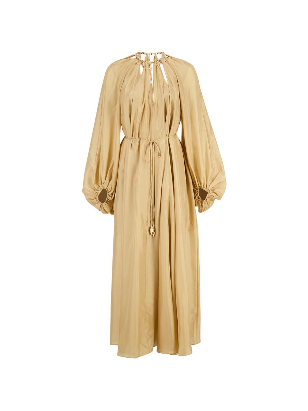 Abito lungo con cut-out Mahon in beige 