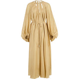 Abito lungo con cut-out Mahon in beige 