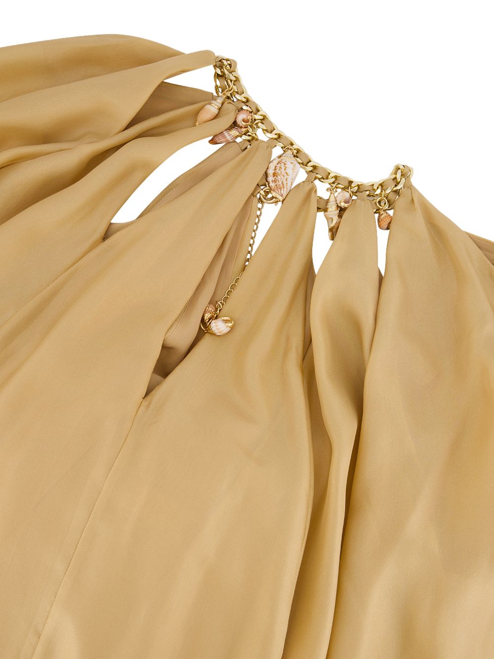 Abito lungo con cut-out Mahon in beige 