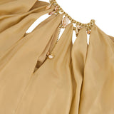 Abito lungo con cut-out Mahon in beige 