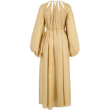 Abito lungo con cut-out Mahon in beige 