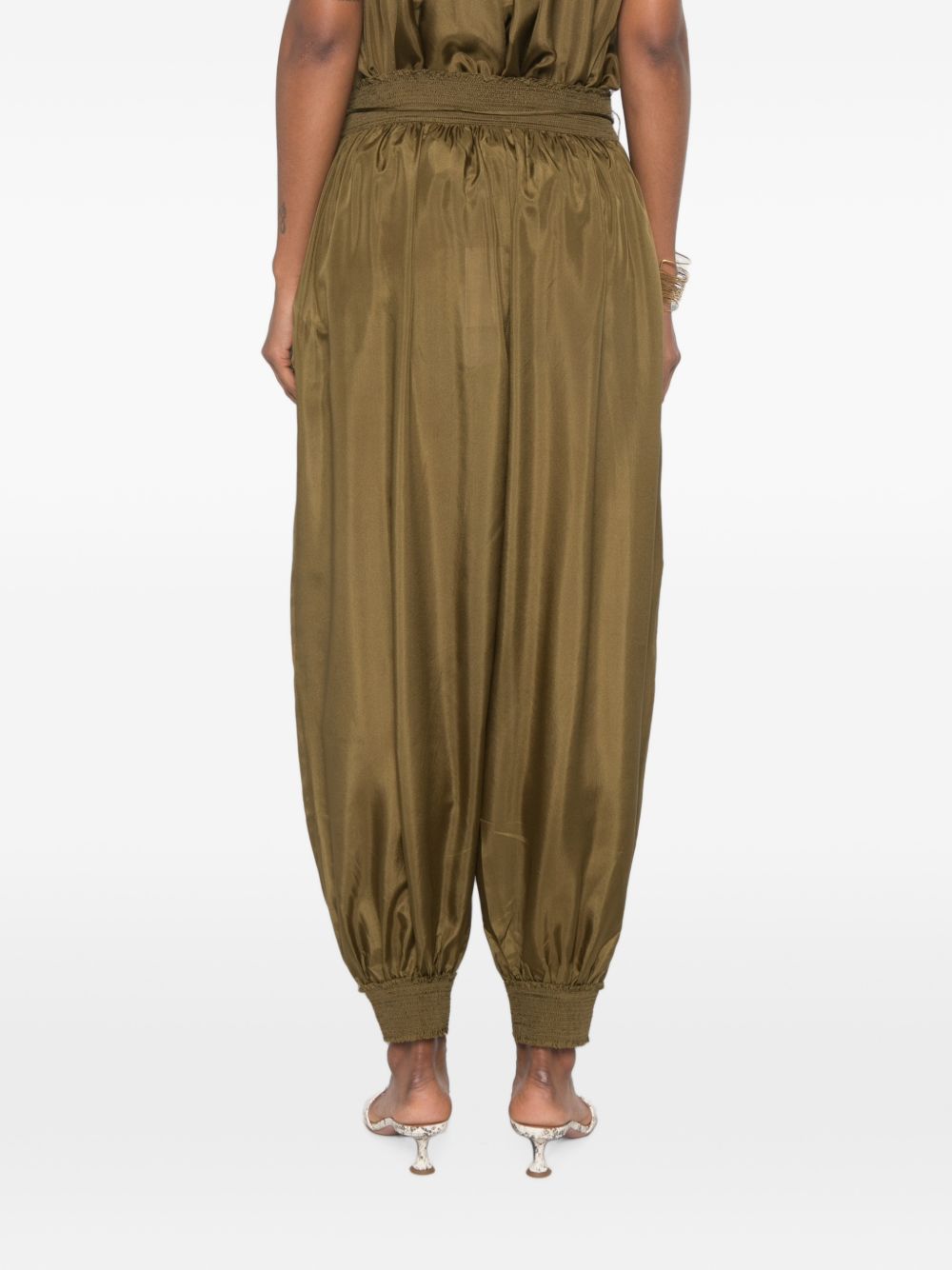 Pantaloni ampi Mahon in verde khaki 