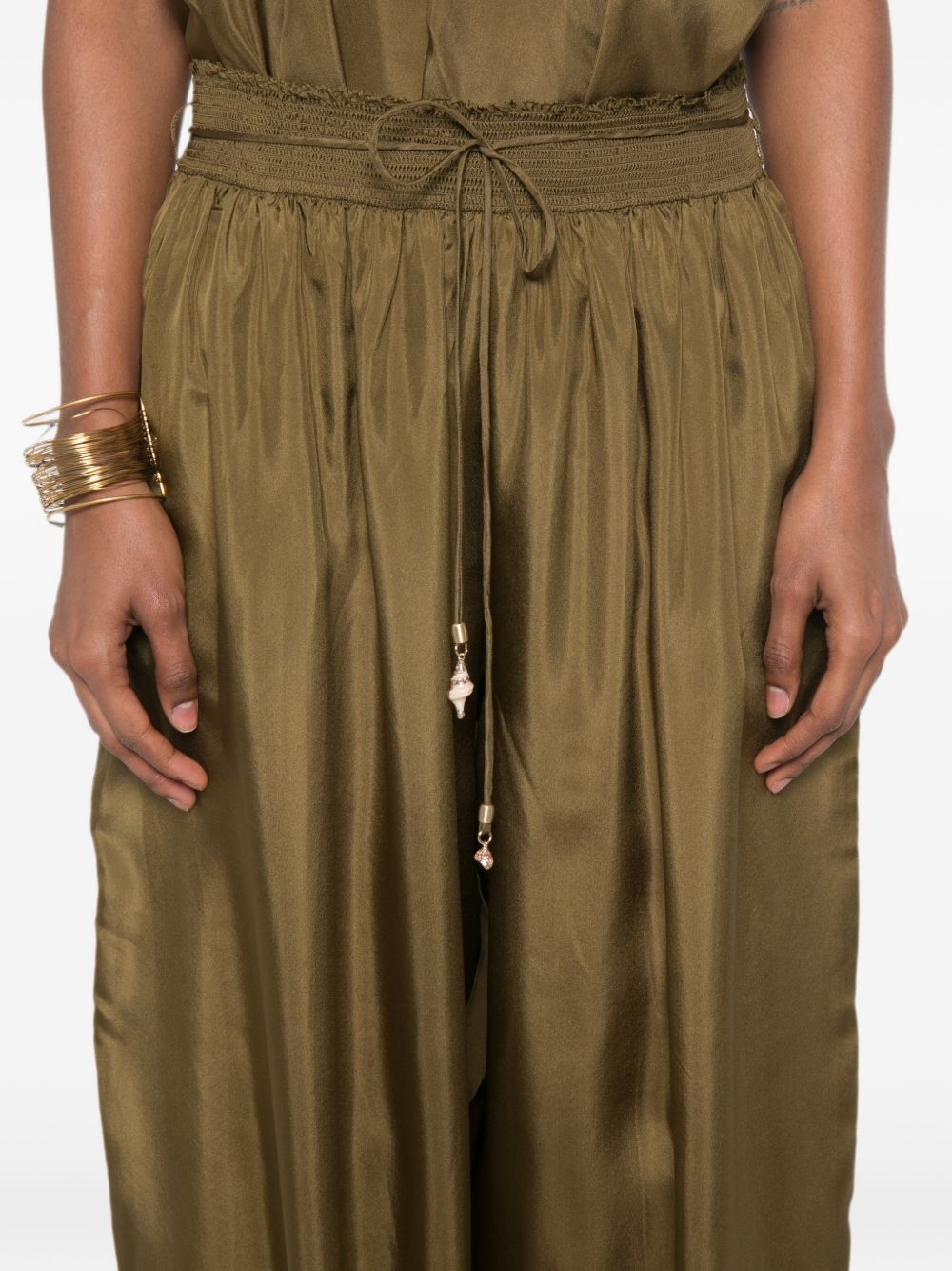 Pantaloni ampi Mahon in verde khaki 