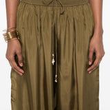 Pantaloni ampi Mahon in verde khaki 