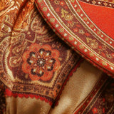 Top bikini con stampa paisley Mahon in arancione 