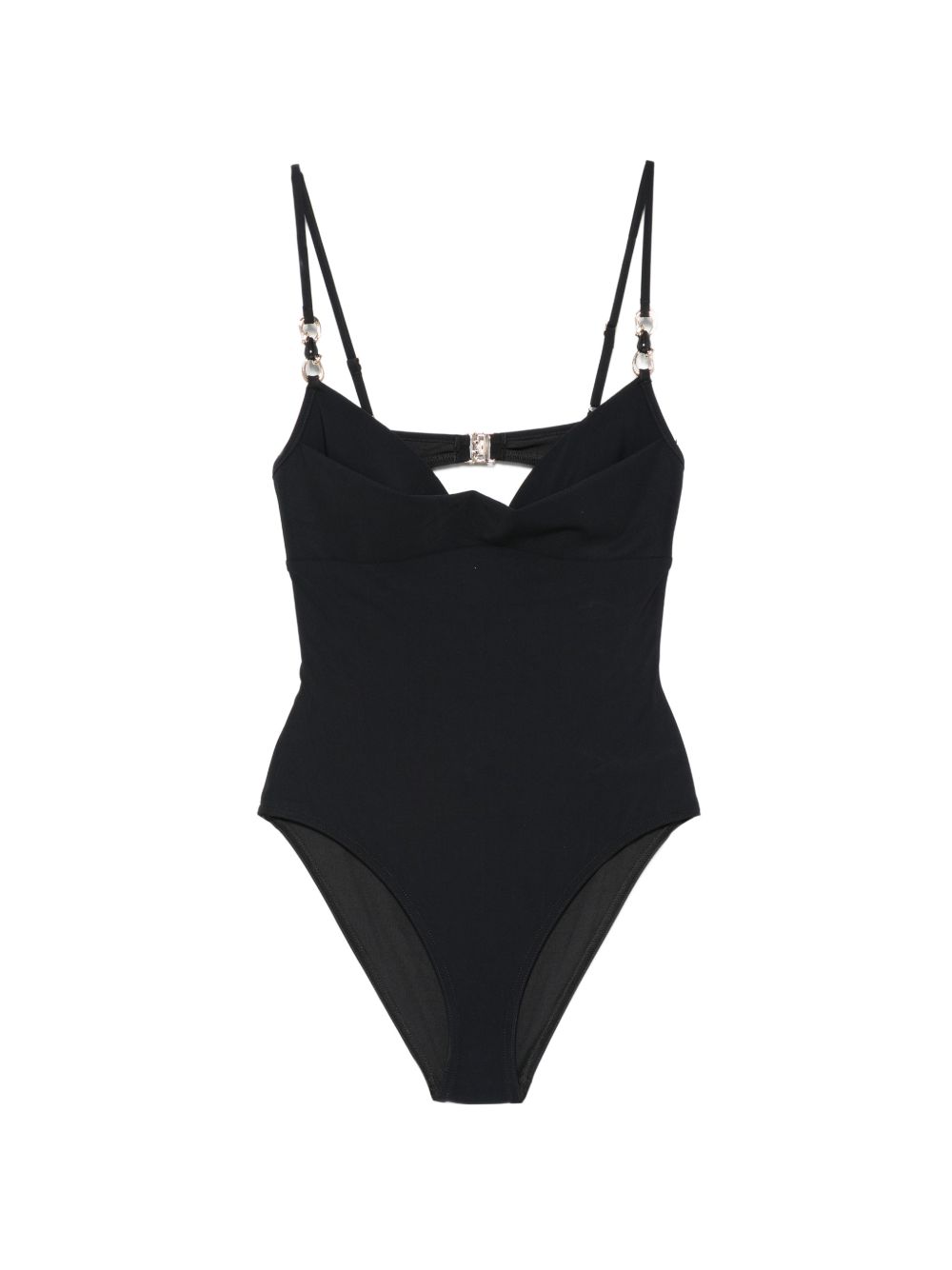 Costume da bagno Mahon con scollo a cuore in nero 