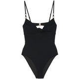 Costume da bagno Mahon con scollo a cuore in nero 
