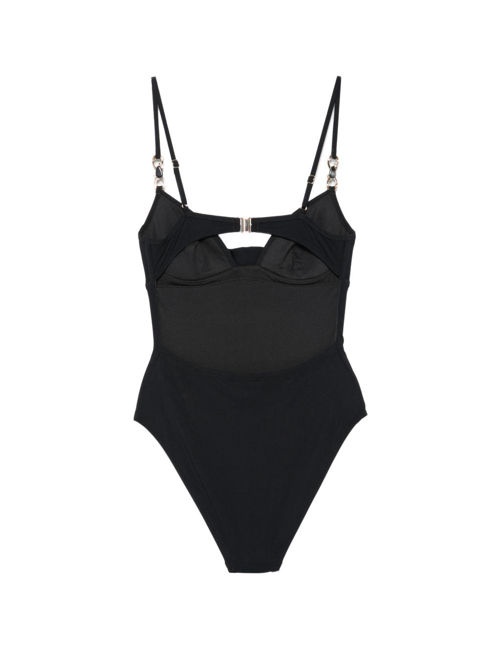 Costume da bagno Mahon con scollo a cuore in nero 
