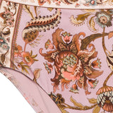 Slip bikini a vita alta Aster in rosa 
