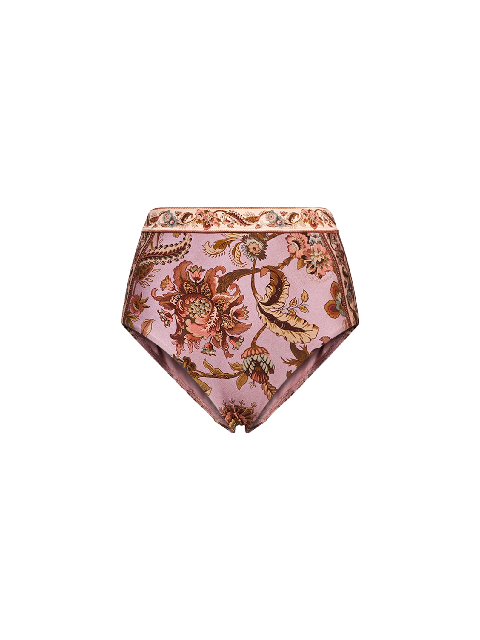 Slip bikini a vita alta Aster in rosa 