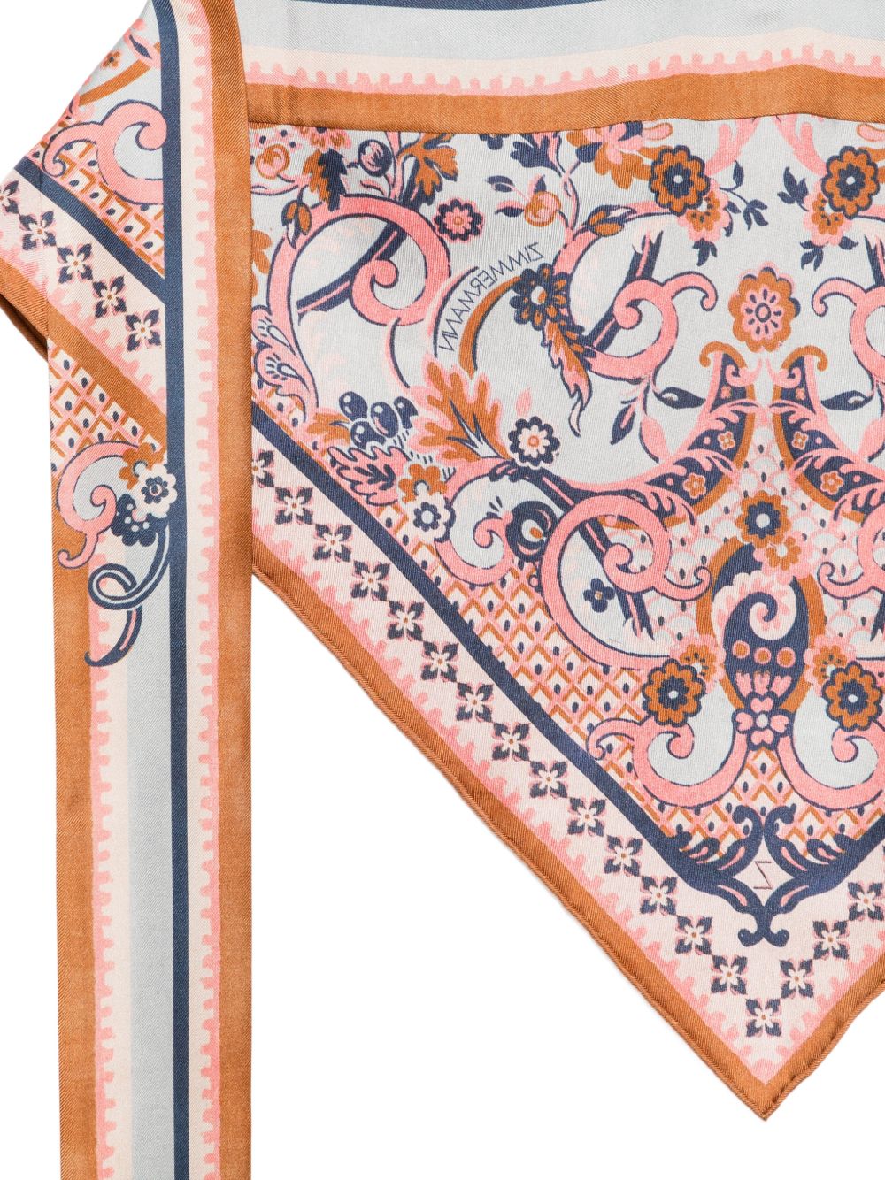 Foulard di seta con stampa floreale multicolore Zimmermann - donna 