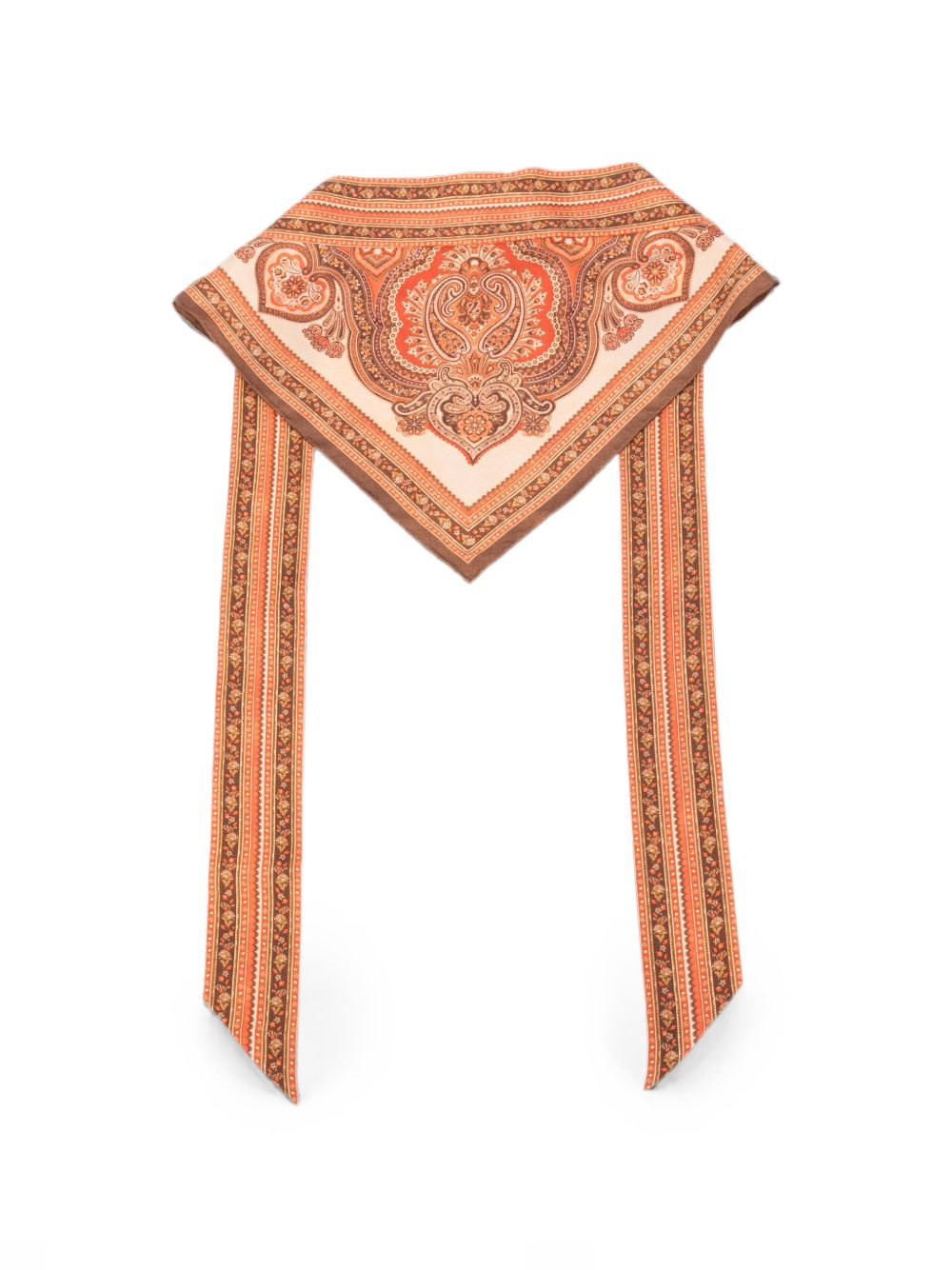 Bandana in seta stampata multicolore 