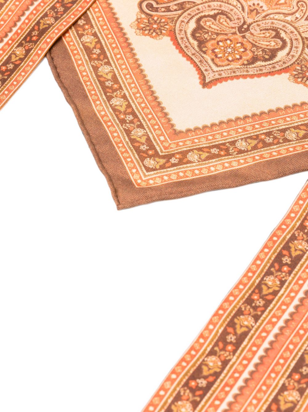 Bandana in seta stampata multicolore 