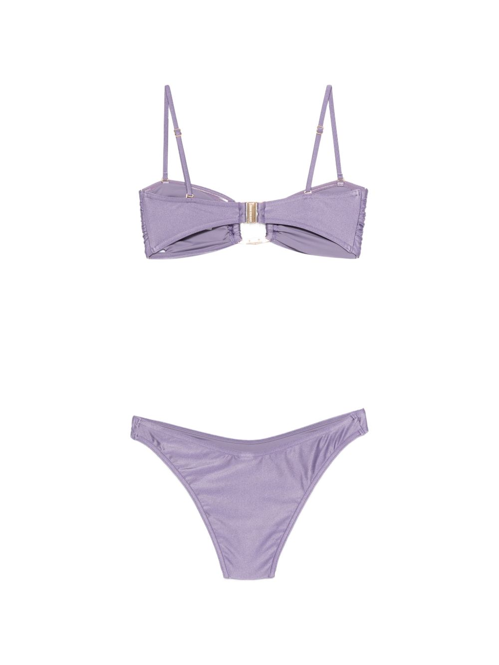 Bikini con bordi in bambù Indra in lilla 