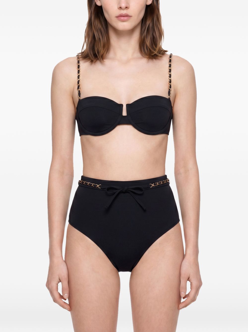 Bikini bandeau Roselight in nero 