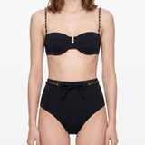 Bikini bandeau Roselight in nero 