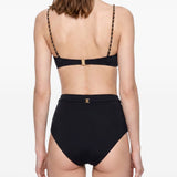 Bikini bandeau Roselight in nero 
