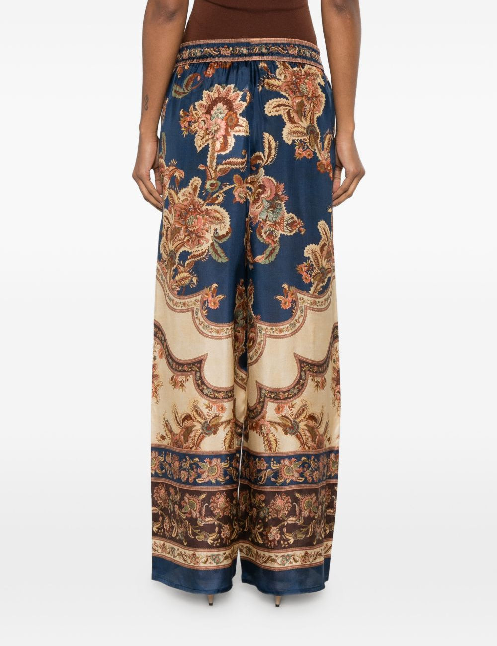 Pantaloni con coulisse e stampa floreale Aster multicolore Zimmermann - donna 