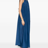 Abito con scollo decorato con perline Aster in blu 