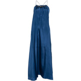 Abito con scollo decorato con perline Aster in blu 
