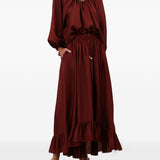 Gonna lunga con volant Aster in bordeaux Zimmermann - donna 
