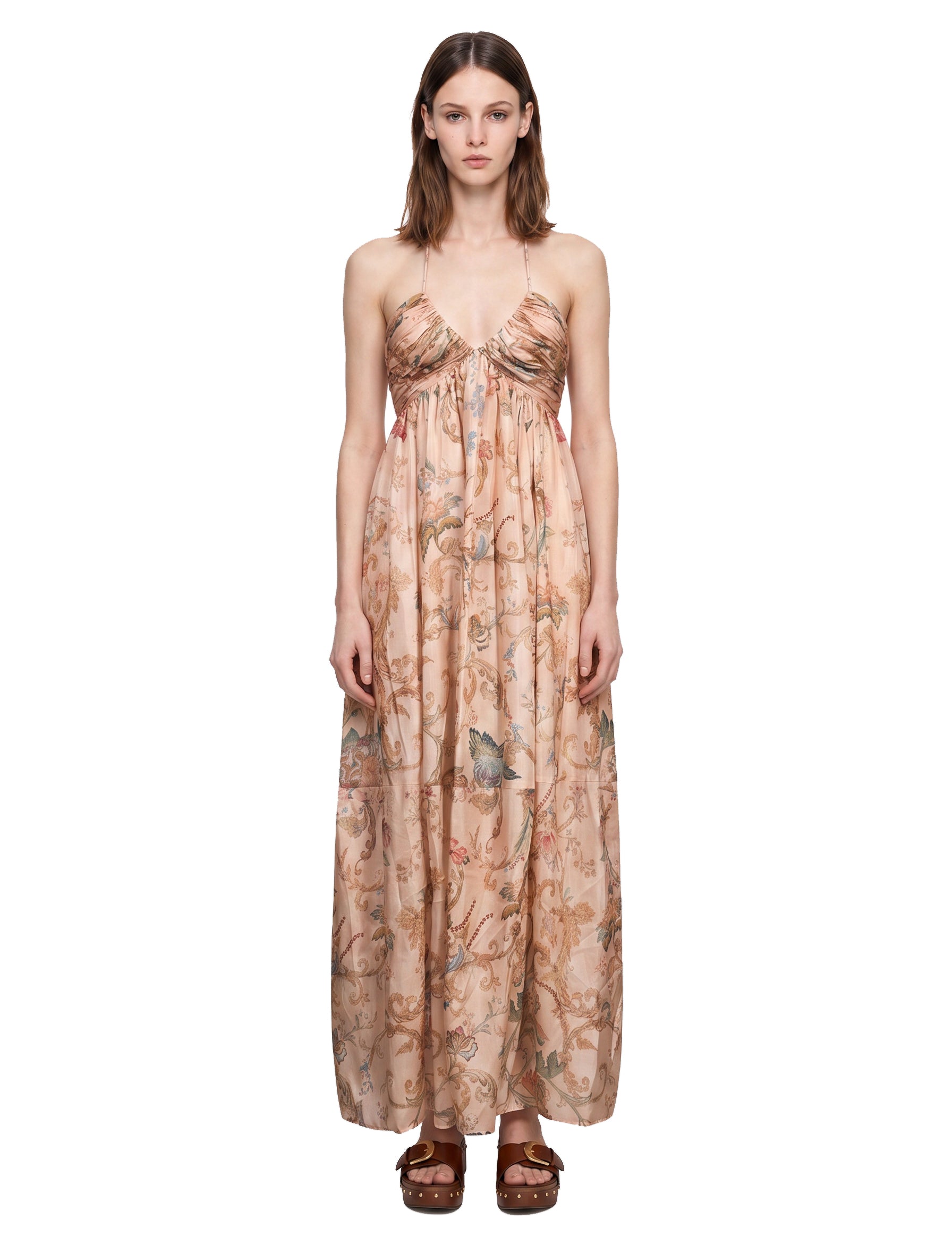 Abito maxi Roselight con stampa floreale 