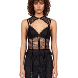 Body lingerie Valiant in pizzo nero 
