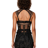 Body lingerie Valiant in pizzo nero 