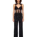 Body lingerie Valiant in pizzo nero 