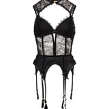 Body lingerie Valiant in pizzo nero 