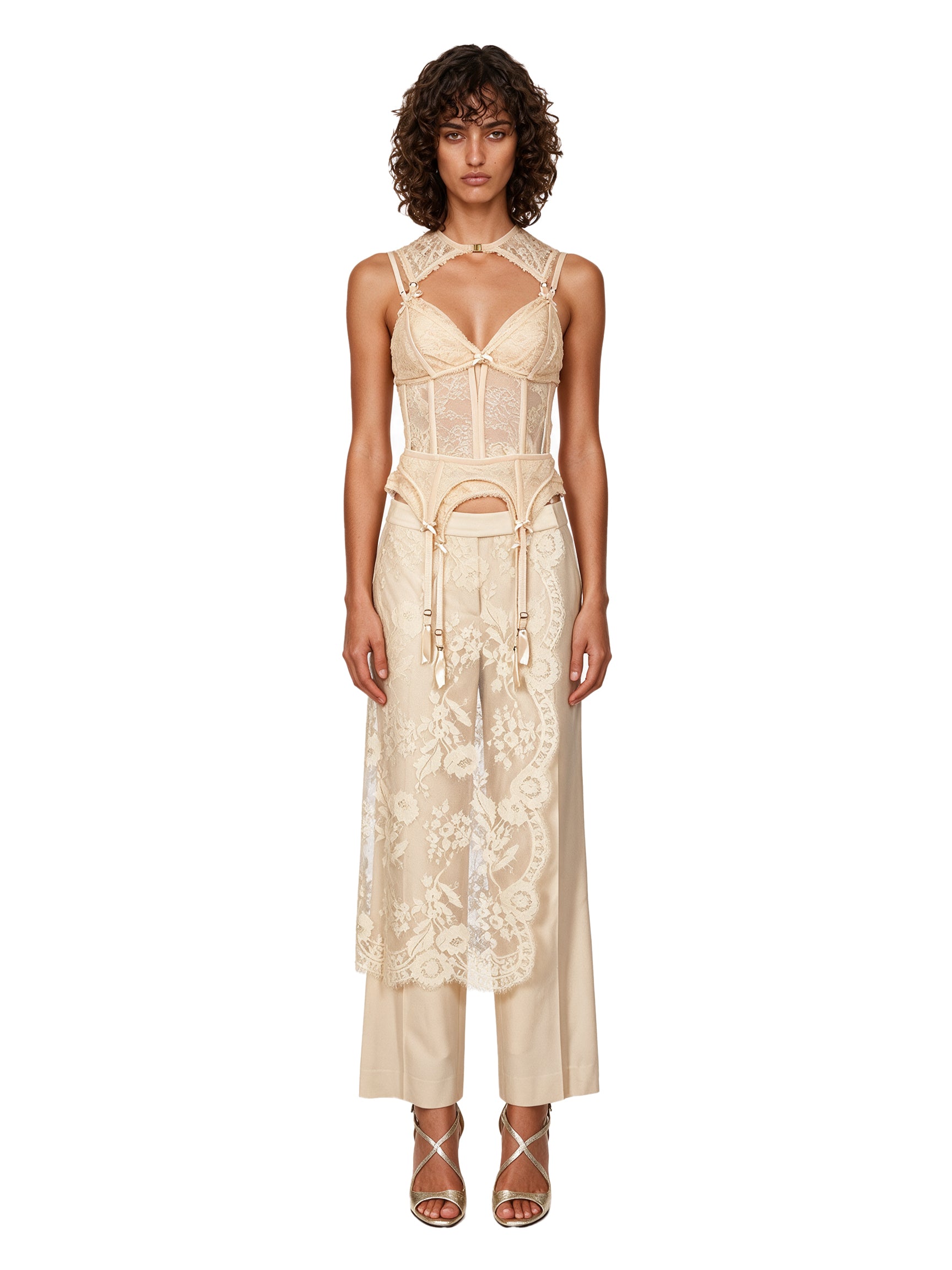 Body lingerie Valiant in pizzo avorio 