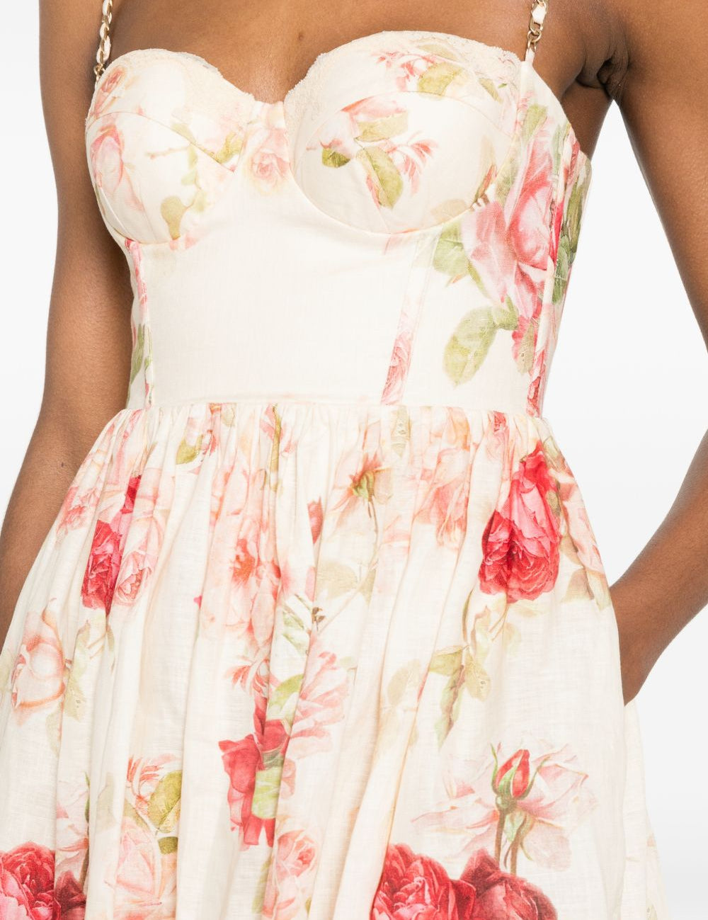 Abito midi con stampa floreale Roselight Picnic multicolor 