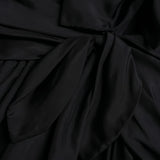 Abito midi con scollo a cuore Aster in nero 