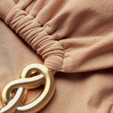 Set bikini con finiture metalliche solstice metallic in beige 