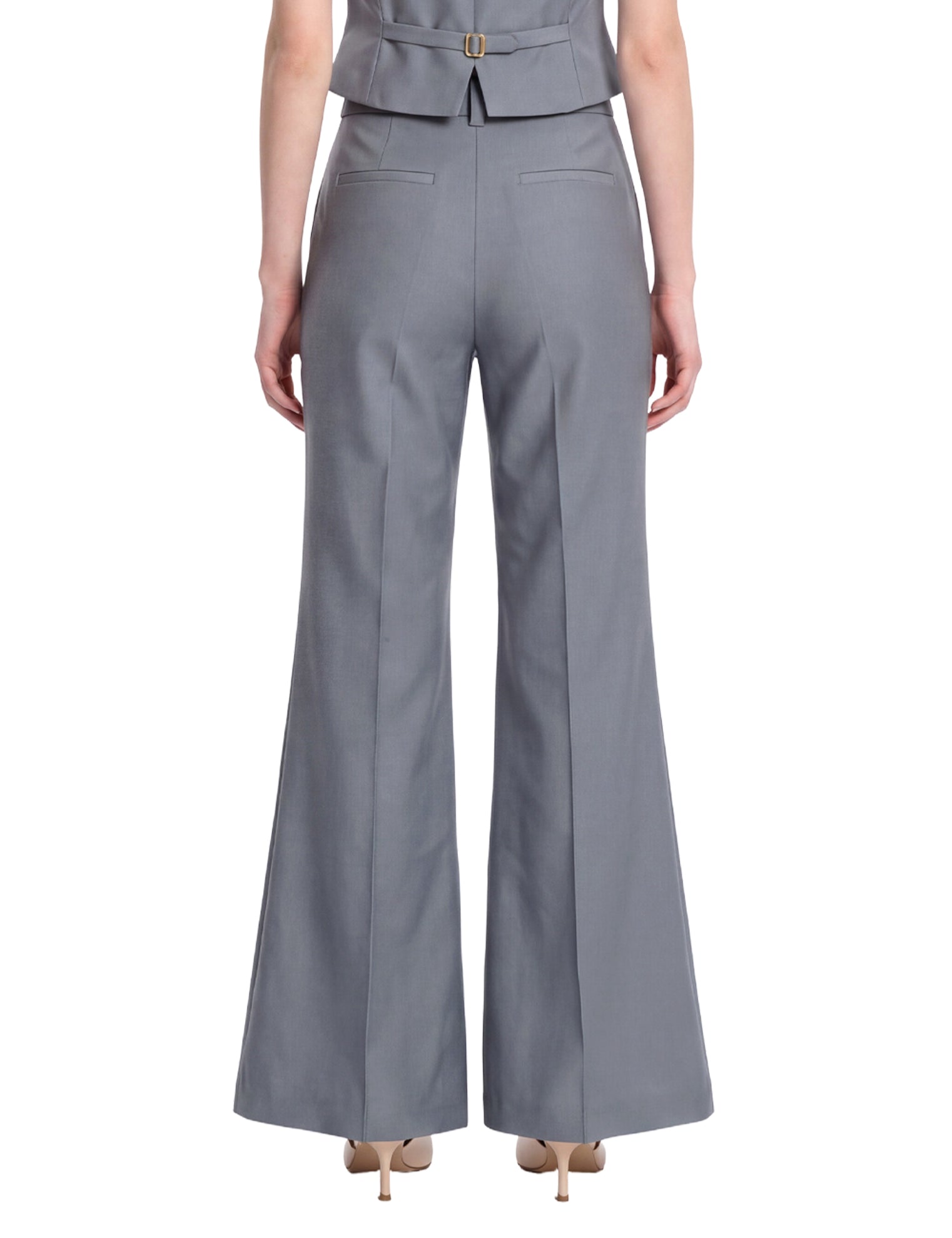 Pantaloni a zampa strutturati Valiant in grigio 