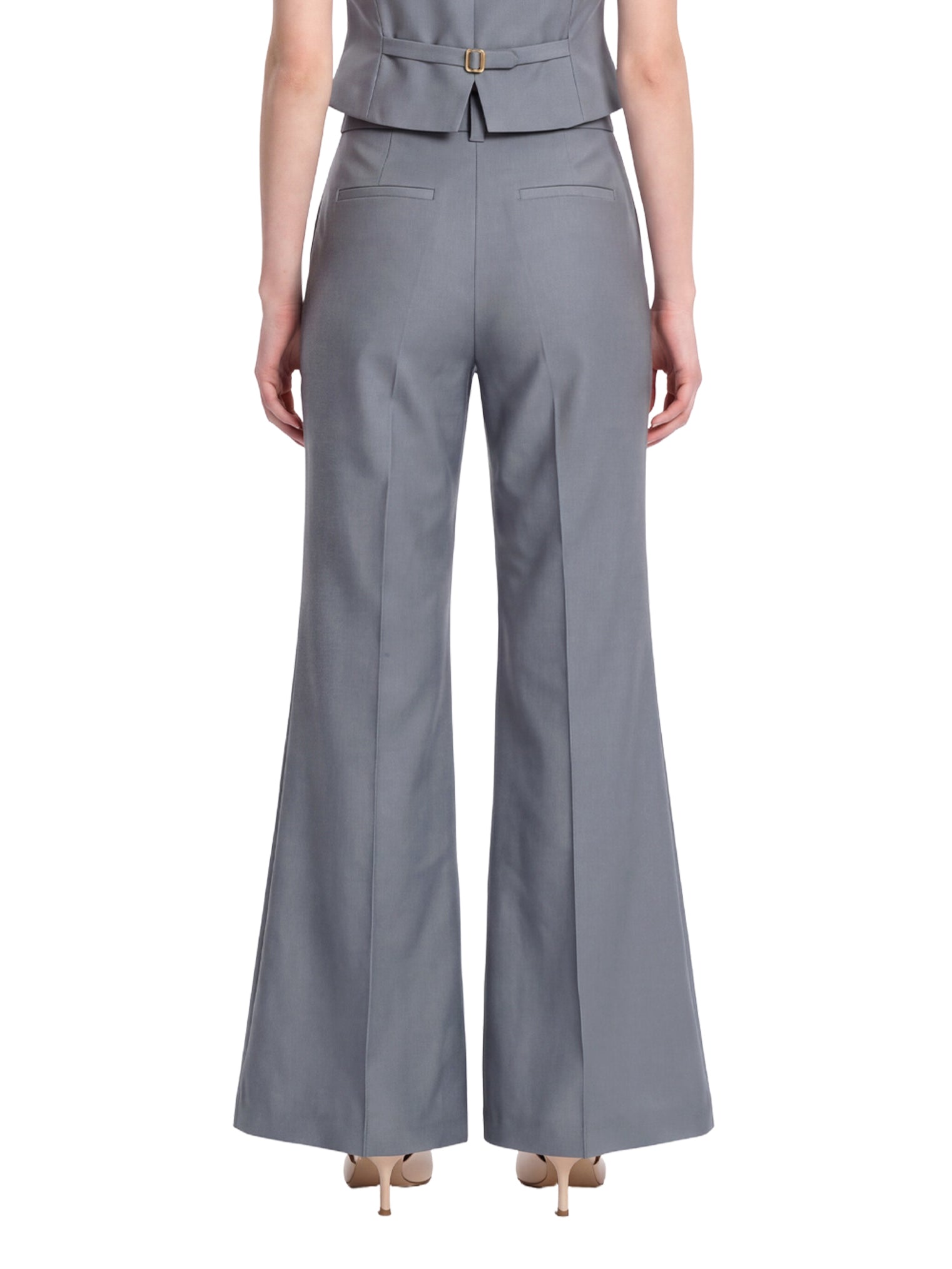 Pantaloni a zampa strutturati Valiant in grigio 